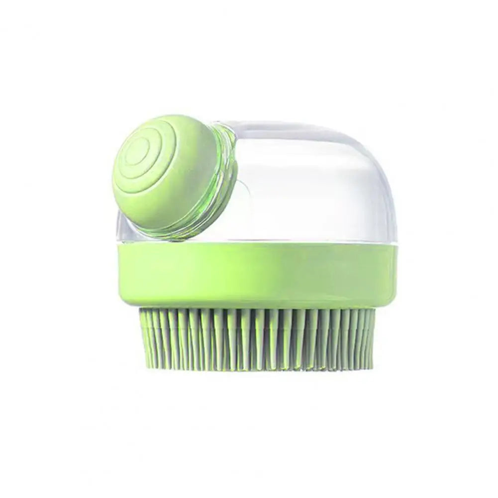 Liquid Distribution Pet Brush Ergonomic Pet Bath Brush with Shampoo Dispenser for Massage Actions All-in-one Shower for Dogs