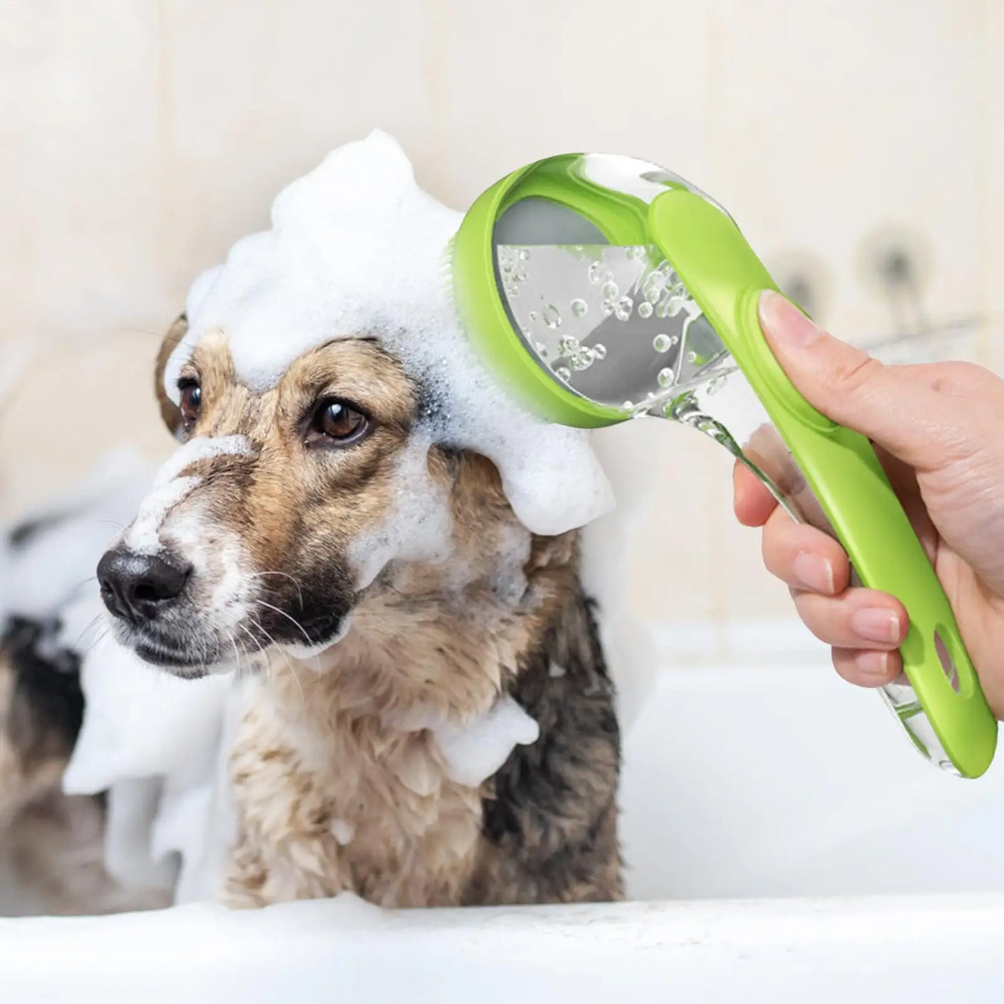 Portable Pet Dog Shampoo Brush Soft Silicone Rubber Cat Massage Comb Grooming Scrubber for Bathing Short Hair