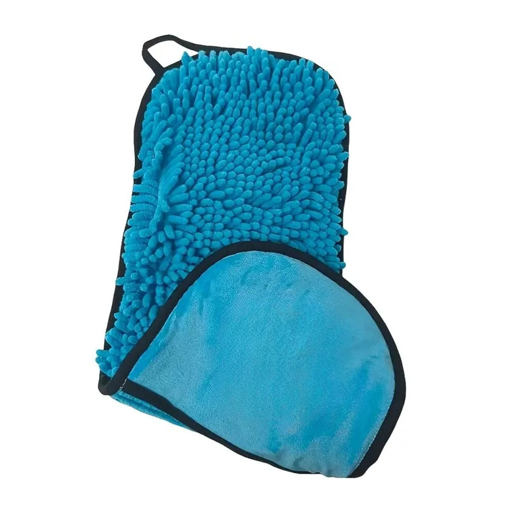 Portable Plug-in No Dirty Hands Dog Cat Blanket Absorbent Quick Drying Chenille Towel Pet Bath Cleaning Supplies Dog Accessories