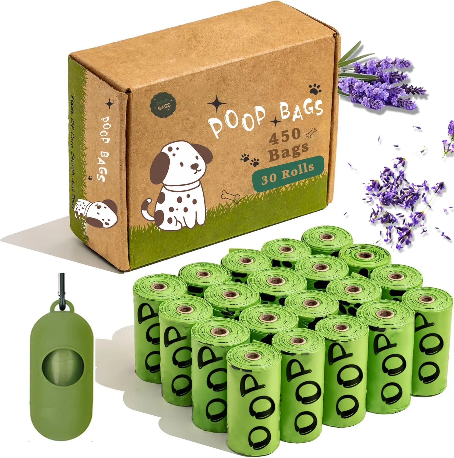 Zen Pet EPI Biodegradable Lavender Dog Waste Bags with Dispenser 🌿🐾