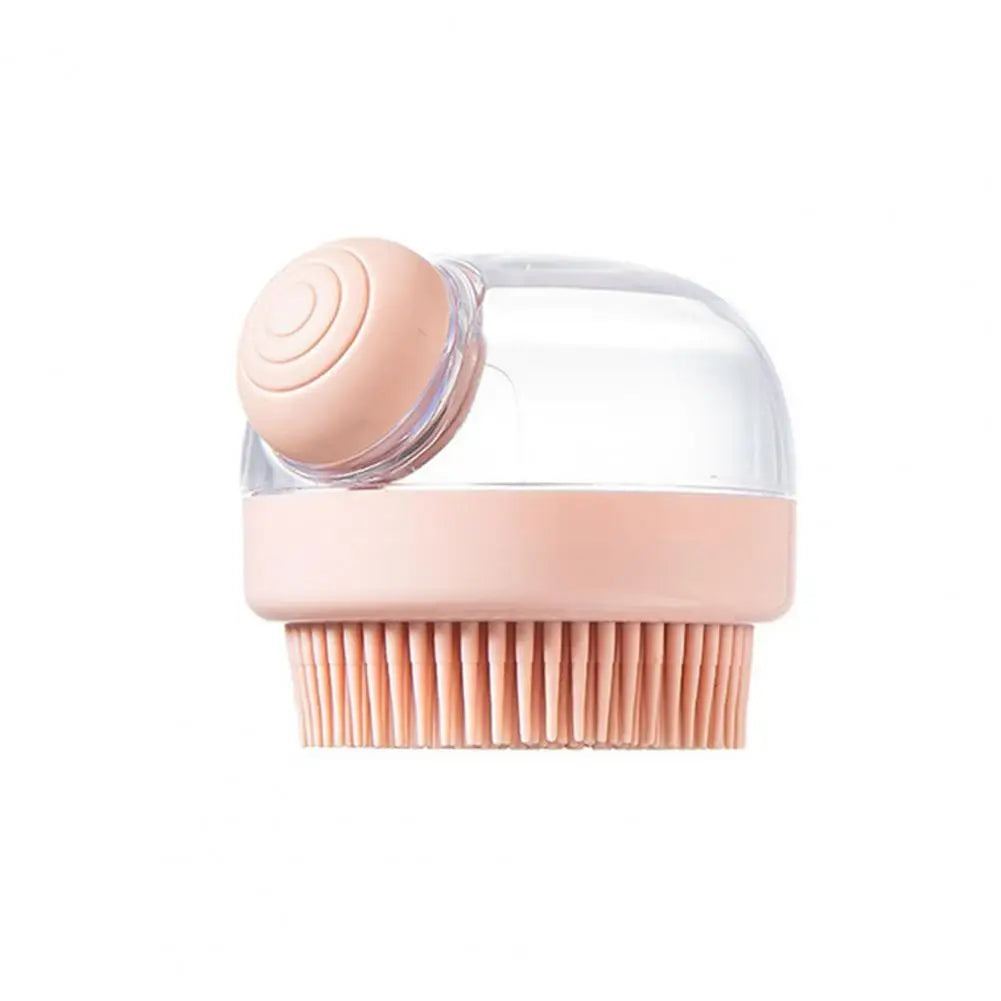 Liquid Distribution Pet Brush Ergonomic Pet Bath Brush with Shampoo Dispenser for Massage Actions All-in-one Shower for Dogs