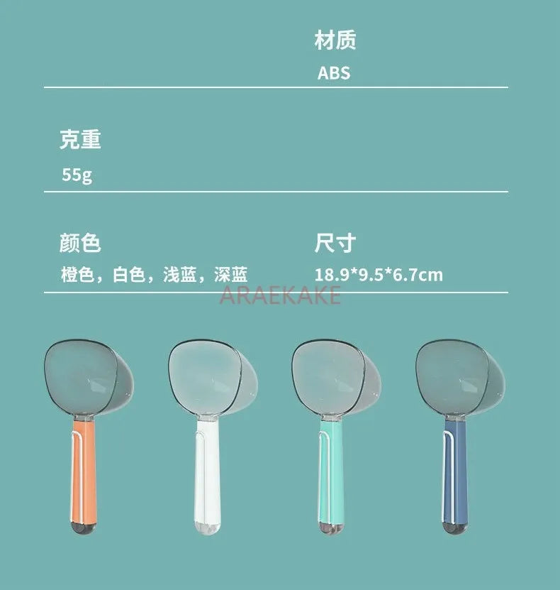 Pet food spoon, dog cat food spoon with clip, hygienic feeding for dogs and cats, universal cat food spoon, cross-border