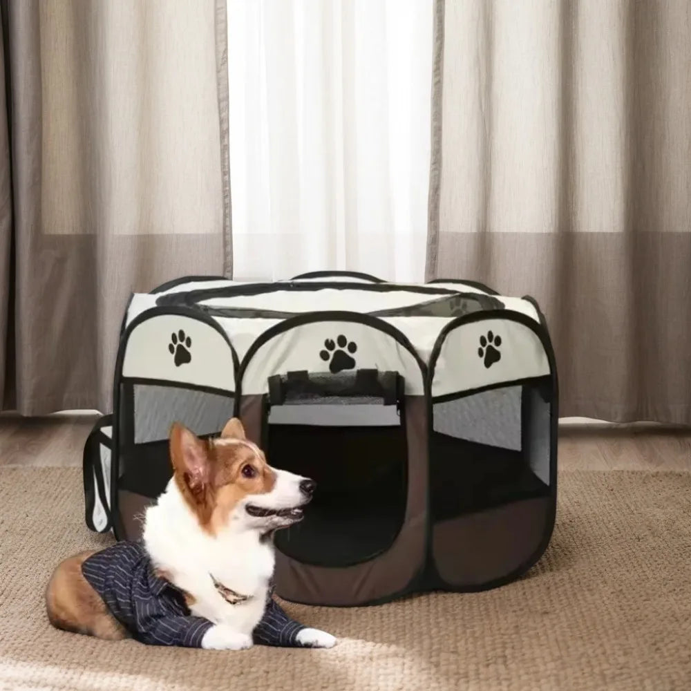 Cat and Dog Delivery Room Pet Octagonal Cage Breathable Fence Pet Tent Foldable Cat and Dog Bed Household Cat Bed Pet Supplies