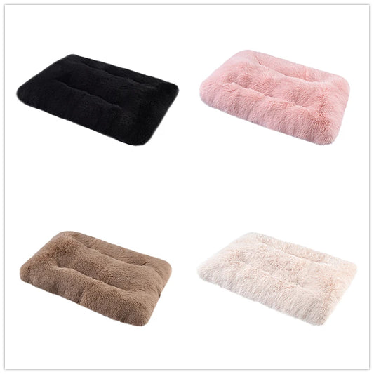 Benepaw  Fluffy Calming Dog Bed Washable Pet Mat Waterproof Anti-slip Anti-Anxiety Pet Kennel For Large Medium Small Puppy Cats