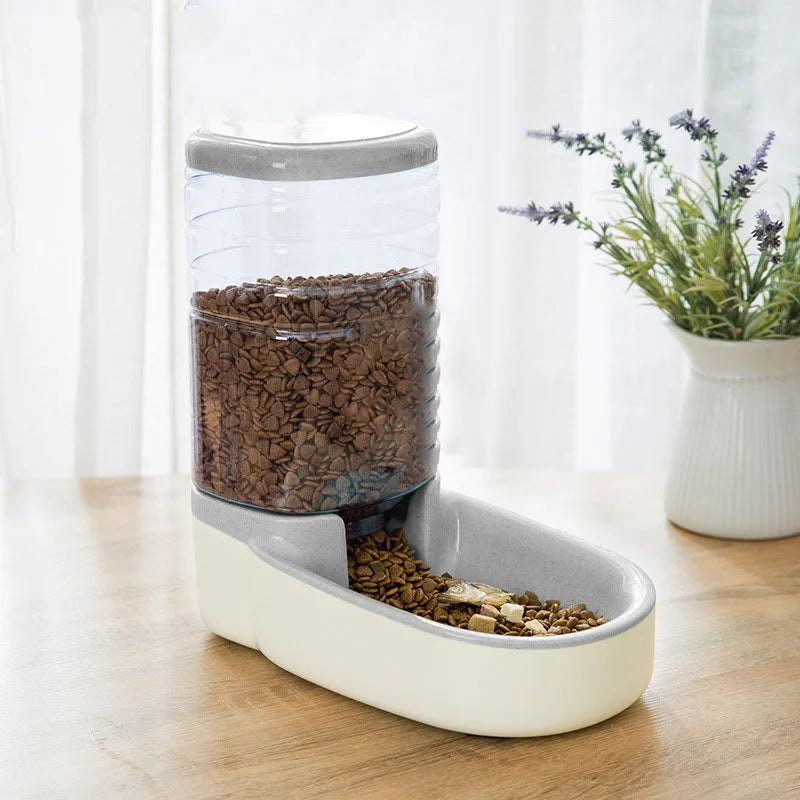 Cat Water Dispenser Dog Bowl Cat Basin Water Feeding Bowl Cat Bowl Combination Grain Storage Barrel DWC110013