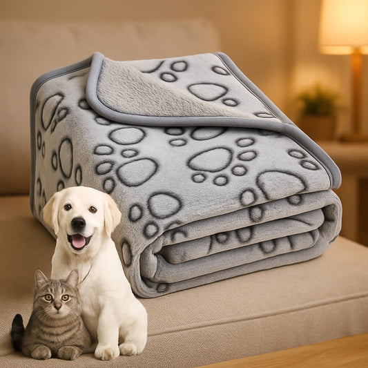 Soft Fluffy High Quality Pet Blanket Cute Cartoon Pattern Pet Mat Warm and Comfortable Blanket for Cat Dogs