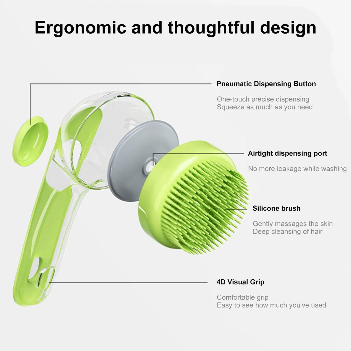 Portable Pet Dog Shampoo Brush Soft Silicone Rubber Cat Massage Comb Grooming Scrubber for Bathing Short Hair