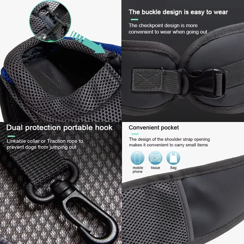CANBOUN Pet Cat Dog Carrier Backpack Travel Tote Shoulder Bags Mesh Sling Carry Pack Pet Carrying Supplies Crossbody Shoulder Ba