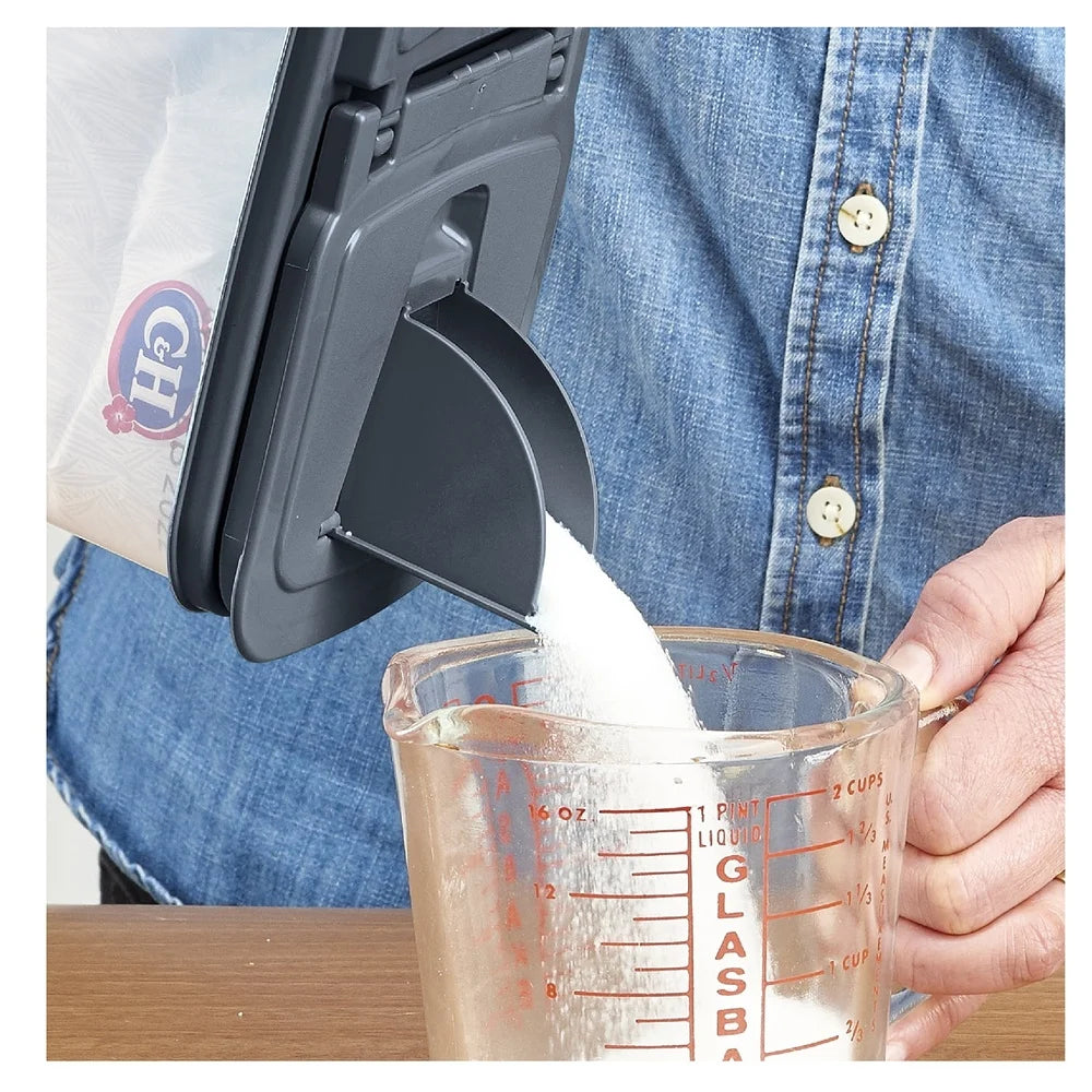 3.5 QT Clear Plastic Food Dispenser with Gray Lid Airtight Storage Solution Kitchen Essentials Efficient Organization Container