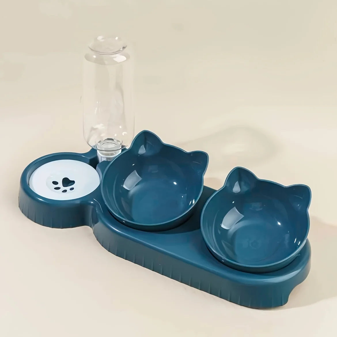 Zen Pet 3-in-1 Tilted Cat Bowl & Water Feeder Set 🐾💧