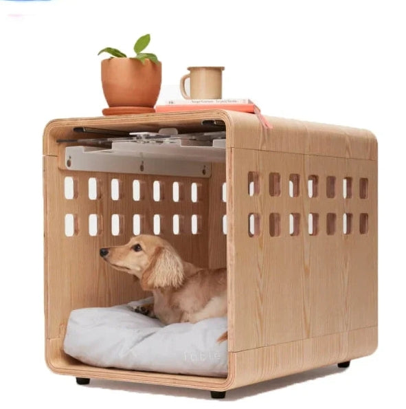 Zen Pet Elegant Wooden Dog House with Sliding Door – Furniture-Inspired Indoor Crate 🐾🏡
