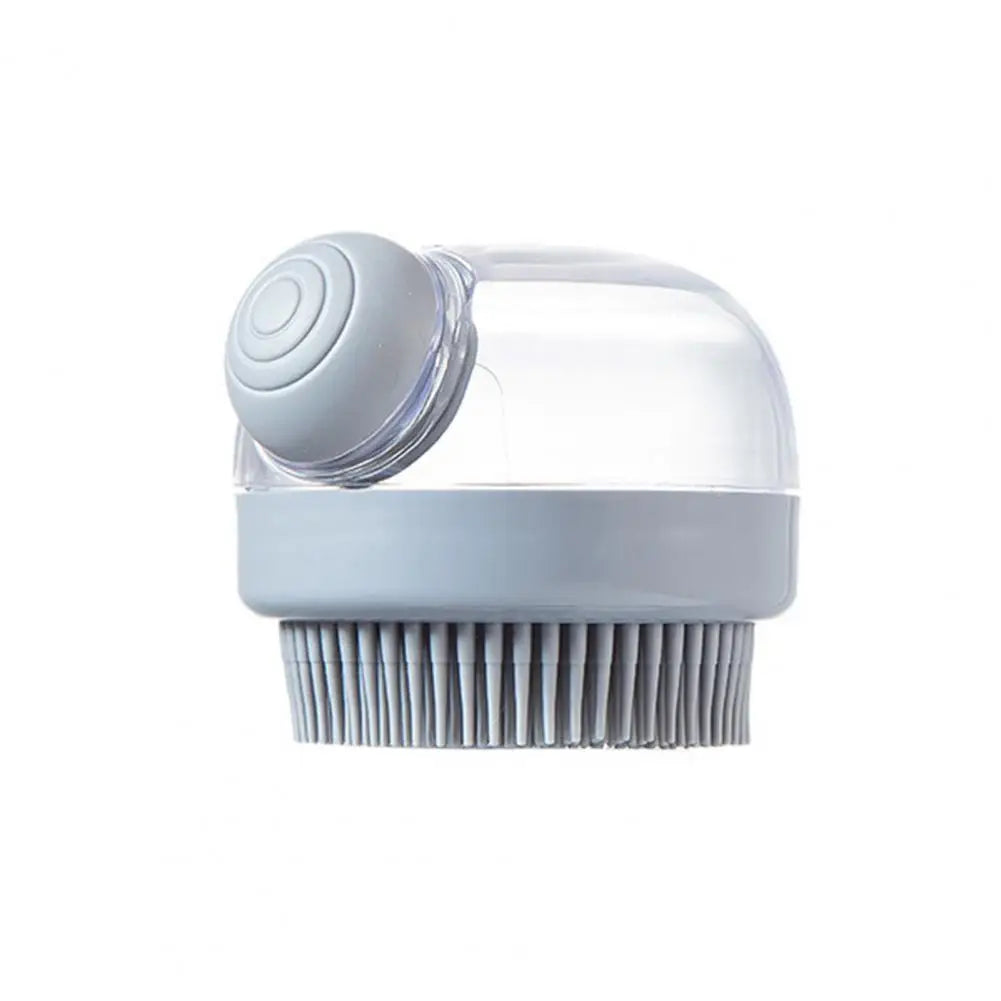 Liquid Distribution Pet Brush Ergonomic Pet Bath Brush with Shampoo Dispenser for Massage Actions All-in-one Shower for Dogs